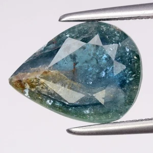 💎 Tourmaline 2,57 ct 10,8 x 8,2 mm poire naturelle bleu vert - non chauffée, gemme d'Afrique - Photo 1/4