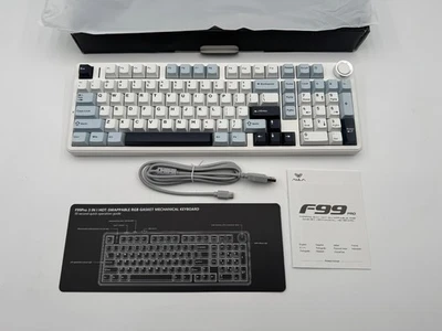 AULA F99 Pro Keyboard Mechanical Wireless White/Blue - Image 1 of 4