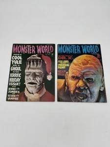Jan 1965-June1966 Lot 2 MONSTER WORLD MAGAZINES - Picture 1 of 4