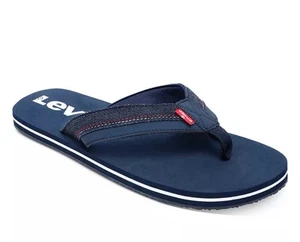 Sandalias informales Levi's para hombre chanclas talla 9 nuevas correa azul marino con marca - Imagen 1 de 5