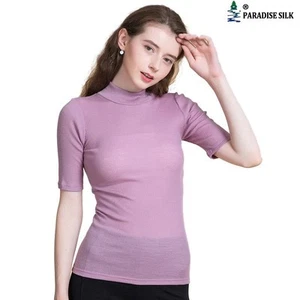 Womens 100% Wool Mock Turtleneck Half Sleeve One size - Picture 1 of 9