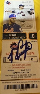 NY METS GIANTS DODGERS MICHAEL CONFORTO AUTO SIGNED 1st MLB Hit TICKET JSA - Picture 1 of 2