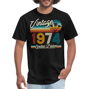 Vintage 1974 Limited Edition 50th Birthday Gift Men's T-Shirt - Picture 1 of 15