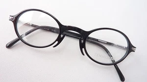 Montura de gafas gafas gafas de profesor negras redondas ovaladas profesor superior talla S - Imagen 1 de 4