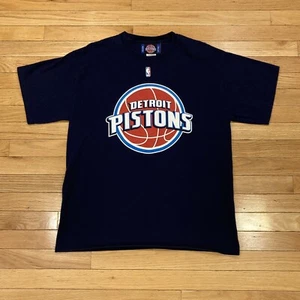 Detroit Pistons Shirt Adult Large Blue Short Sleeve NBA Basketball Logo Tee Men - Picture 1 of 9