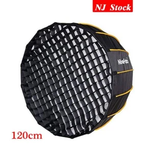 US NiceFoto 120 cm Bowens griglia installazione rapida softbox parabolico Fr studio strobo - Foto 1 di 11