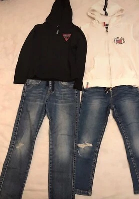 Outfit da bambino, set composto da 4 pz. 2 Jeans, 2 felpe, taglia 8 anni - Immagine 1 di 4