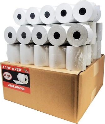 POSPAPERROLL (50 ROLLS) 3 1/8" x 230' THERMAL POS RECEIPT PRINTER ROLL PAPER BPA