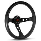 Swgt3 – Saas 14" Adr Compliant Gt Deep Dish Black Leather Covered Steering Wheel