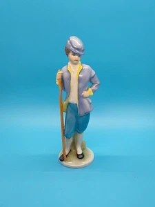 Vintage Herend handbemalte Porzellan Figur Junge mit Stock Ungarn ***lesen*** - Bild 1 von 15