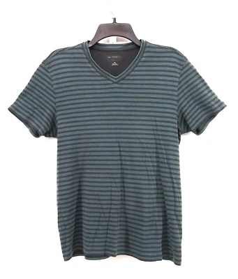 Saks Fifth Avenue рубашка женщин размер L зеленый черный в полоску пуловер - Изображение 1 из 4