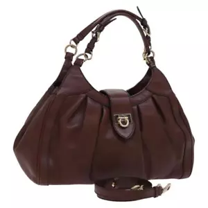 Salvatore Ferragamo Handtasche Leder 2-Wege braun authentisch bs23061 - Bild 1 von 22