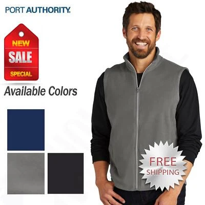 Port Authority Men's Full Zip Microfleece Super Soft Lightweight Vest F226 - Image 1 of 3
