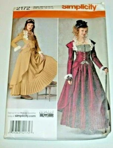Vestido Histórico Victoriano Eduardiano Steampunk Disfraz Costura Patrón 14-22 - Imagen 1 de 4