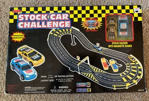 New Vintage Artin Slot Car Stock Car Challenge Racers 7ft  2 cars Open Box 1994 - Picture 1 of 12