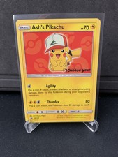 Pokemon TCG Ash's Pikachu SM109 Card Black Star Promo