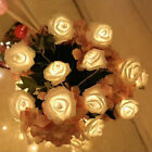 AC 110V LED Rose Flower Lights String Fairy Wedding Brithday Party Garden Decor