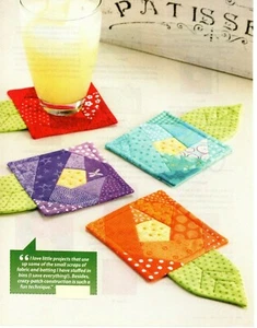 Scrappy Flower Coaster Set Quilt Pattern Pieced/Applique CM - Picture 1 of 1
