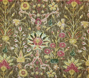 9 Yds Thibaut Bohemian Print 54" Wide Floral 100% Linen - Picture 1 of 2