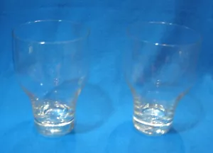 2 vasos planos Rosenthal Crystal Lotus patrón liso 11 oz transparentes 4 5/8" de alto - Imagen 1 de 6