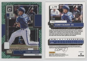 2022 Panini Donruss Optic Green Dragon Prizm /99 Corey Seager #179