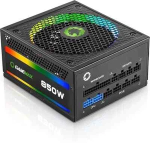 GameMax Netzteil 850W Vollmodular 80+ Gold zertifiziert mit RGB Lichtmodus - Bild 1 von 8