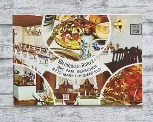 Weinhaus Anker Marktheidenfeld Kerscher Werbung Faltkarte Reklame Vintage Deko - Picture 1 of 3