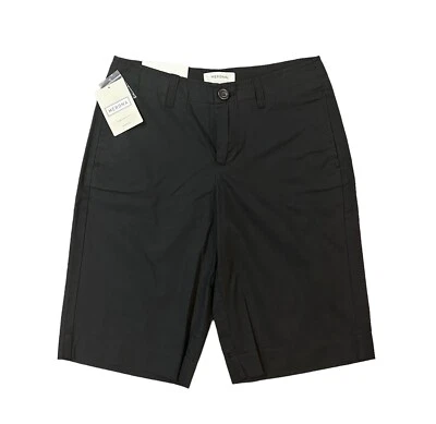 Bermudas negras informales Merona Contour Fit talla 4 100 % algodón nuevas con etiquetas Foto 1 de 4