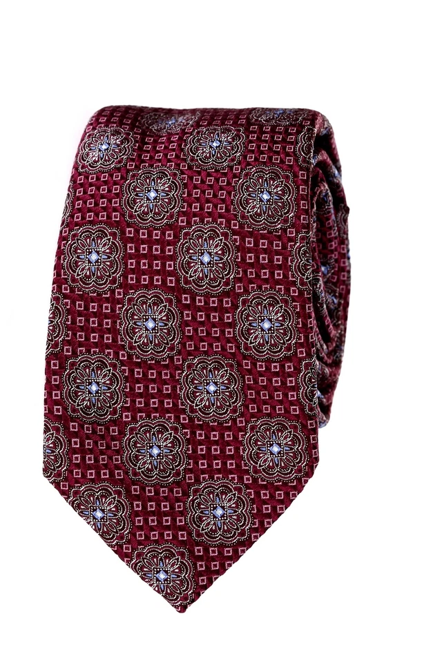 Corbata de seda medallón Willis Samuelsohn hecha en Italia 124189 Foto 1 de 1