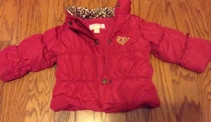 LONDON FOG Baby Girl SIZE 12 MONTH PINK puffer coat ZIP/SNAP FRONT VGUC - Picture 1 of 7