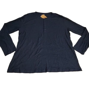 Camiseta Henley Askdeer Para Hombres Manga Larga Talla XL Azul Marino 6 Botones Frontales Nueva con Etiquetas Pullover - Imagen 1 de 9