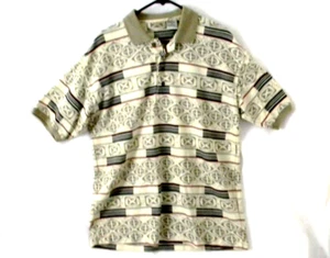 Bugle Boy Company Men's M Shirt Pullover Collar 4 Button Short Sleeve Stretch - Picture 1 of 5