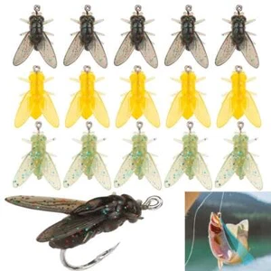 20Pcs Bionic Fly Fishing Bait Color Small Fly Hook Fake Flies Fly Fishing Bait - Picture 1 of 15