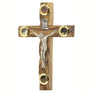 Handmade Olive Wood Cross Crucifix – Christian Cross from Holy Land Israel - Picture 1 of 3