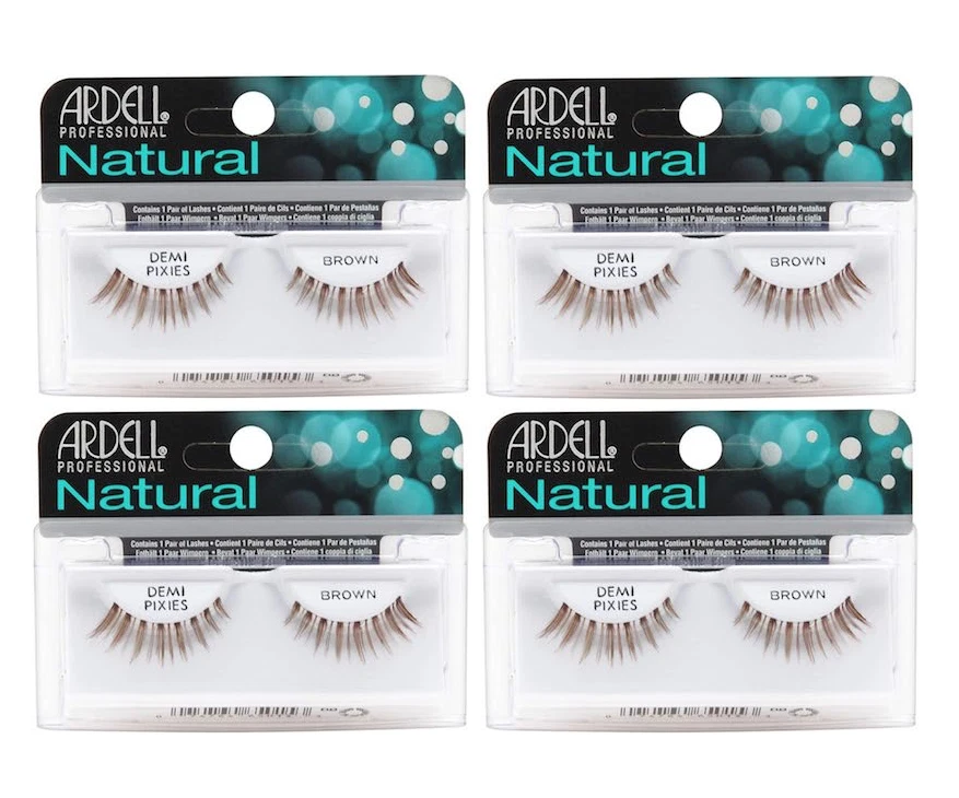 4er PACK ARDELL NATÜRLICHE FALSCHE WIMPERN - DEMI PIXIES BRAUN