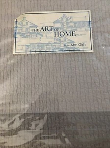 ANN GISH L'ART DE LA MAISON 3 QUEEN COVERLET BANDE DE GALETS Lt.GRY,CHARBON,WHT,IVOY - Photo 1/12