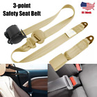 3 Point Retractable Car Safety Seat Belt Lap Diagonal Belt Adjustable Universal