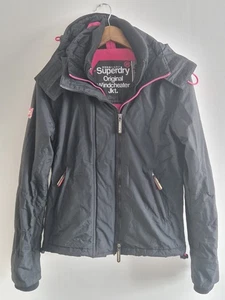 SUPERDRY ORIGINAL WINDCHEATER Black Jacket Size UK10 - Picture 1 of 5