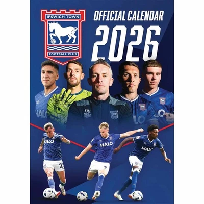 TWOCAN DESIGN LTD Ipswich Town FC A3 Calendar 2026 - Football - Month To View
