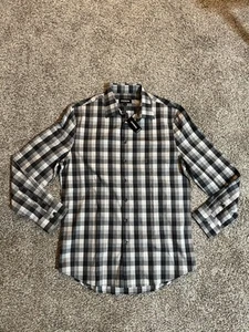 Express Men’s Button Up Shirt Extra Slim Checkered Pattern Medium NWT - Picture 1 of 2