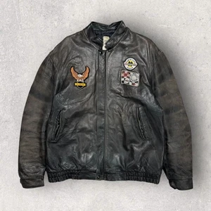 Vintage QMG Queensboro Leather Jacket Men’s Size 52 - Picture 1 of 6