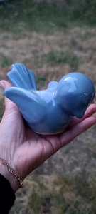 Vintage SHAWNEE Pottery Light Blue Bird Vase Planter Ceramic - Picture 1 of 14