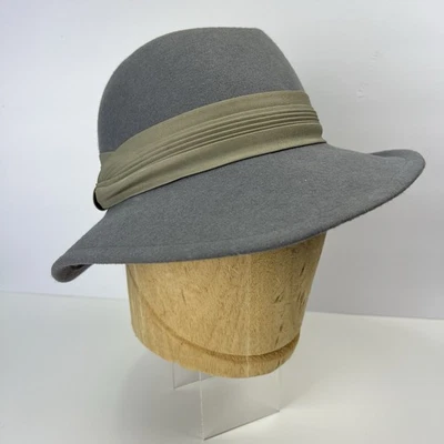 Sombrero de fieltro de lana vintage Betmar gris Fedora EE. UU. PEQUEÑO 21,75 circunferencia interior Foto 1 de 4