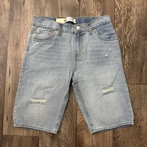 Levis 511 Blue Denim Slim Jean Shorts Youth Boys Size 16 Blue - Picture 1 of 8