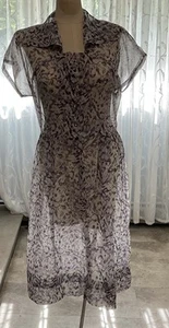 Vintage 1950-60s Dress Lavender Chiffon 4 U Hollywood Theater Movies Rhinestone - Picture 1 of 5