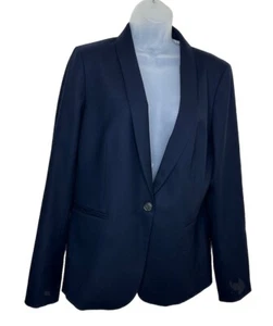 J. Chaqueta Blazer Crew Mujer Azul Marino Parke 12 T Elastizada Mezcla de Lana Sirena de Oficina - Imagen 1 de 11