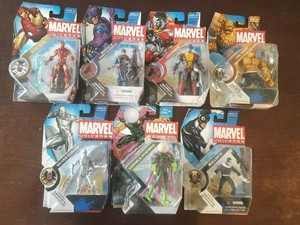 Lot of 7 Marvel Universe Action Figures Iron Man Colossus Thing Magneto Surfer