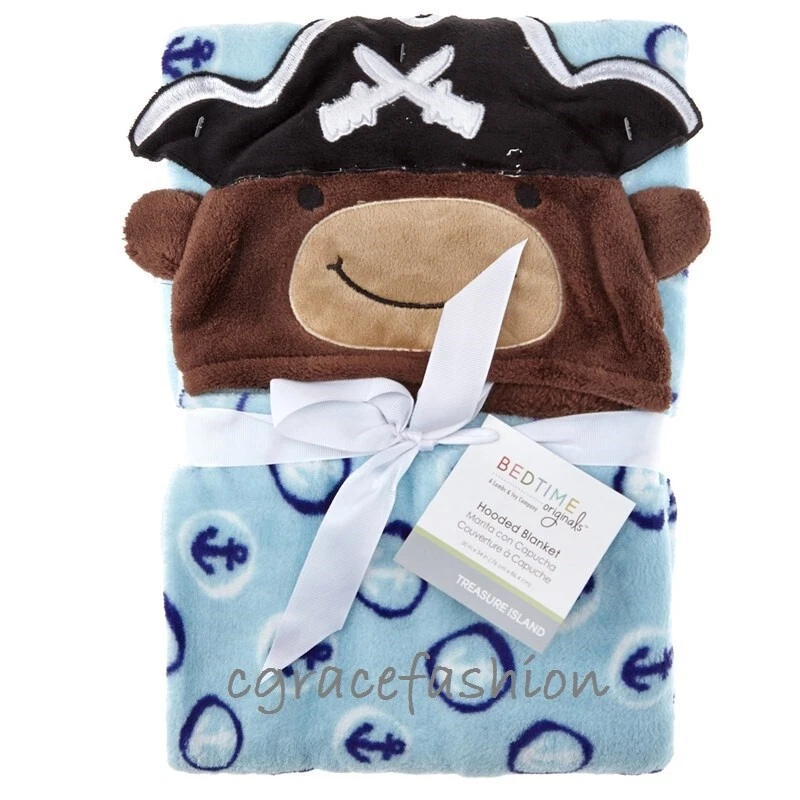 Manta original para dormir Corderos e hiedra bebé niño isla del tesoro con capucha oso pirata Foto 1 de 3
