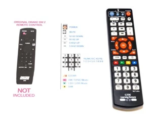 CUSTOM PROGRAMMED WIRELESS REMOTE CONTROL REPLACEMENT for DRAKE SW2 - Picture 1 of 1