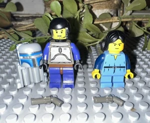 Lego Jango & Young Boba Fett Minifigure Balaclava 7153 SW0053 SW0054. Awesome!! - Picture 1 of 6